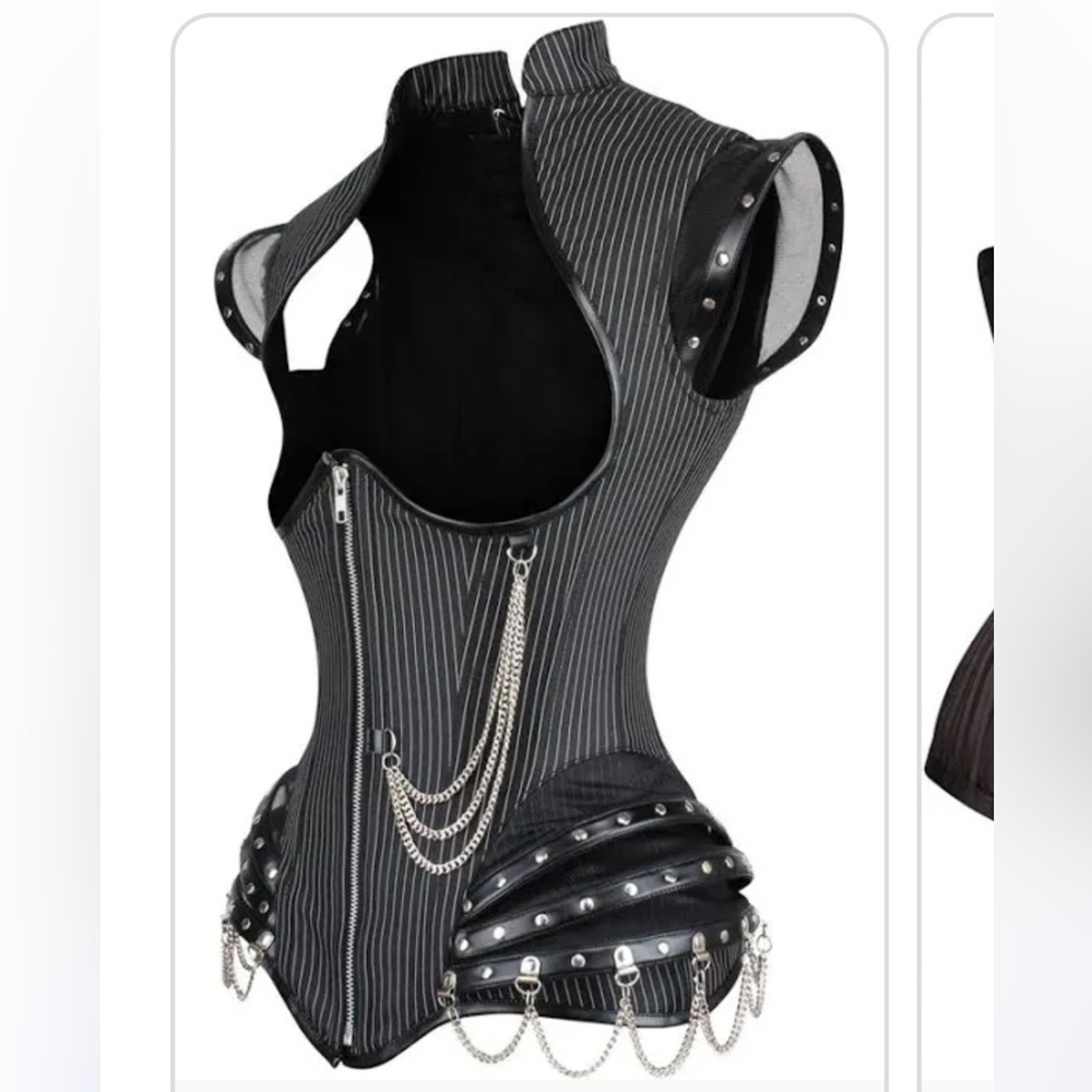 Corset Story XL 30 Pinstripe Underbust Corset